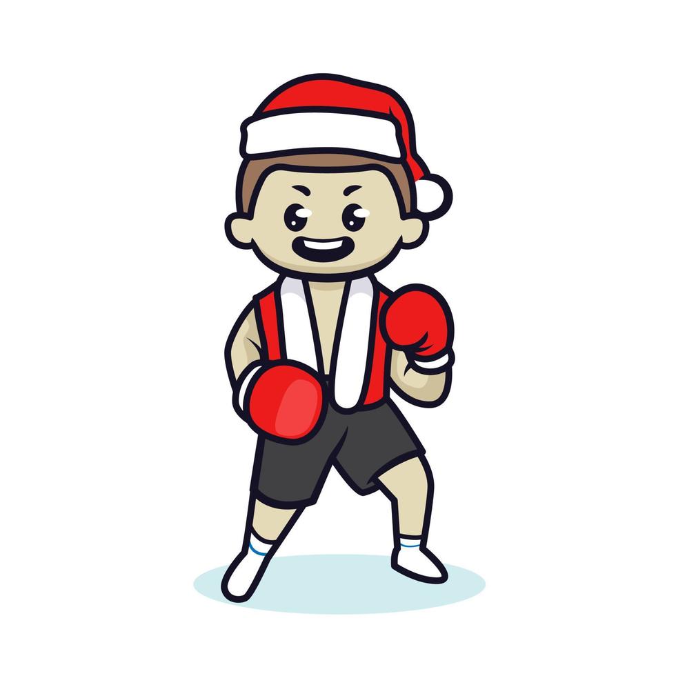 Boxing male boxer vector