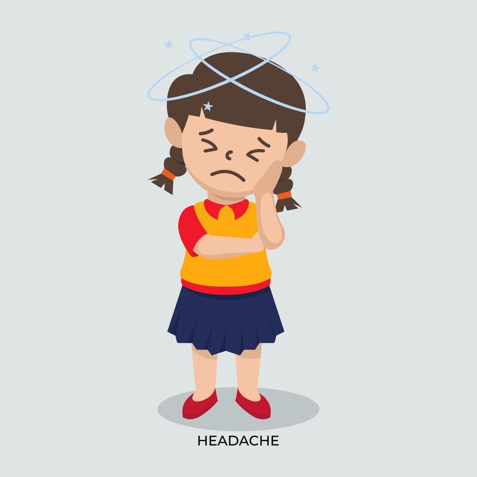 Sick kids illustration vector