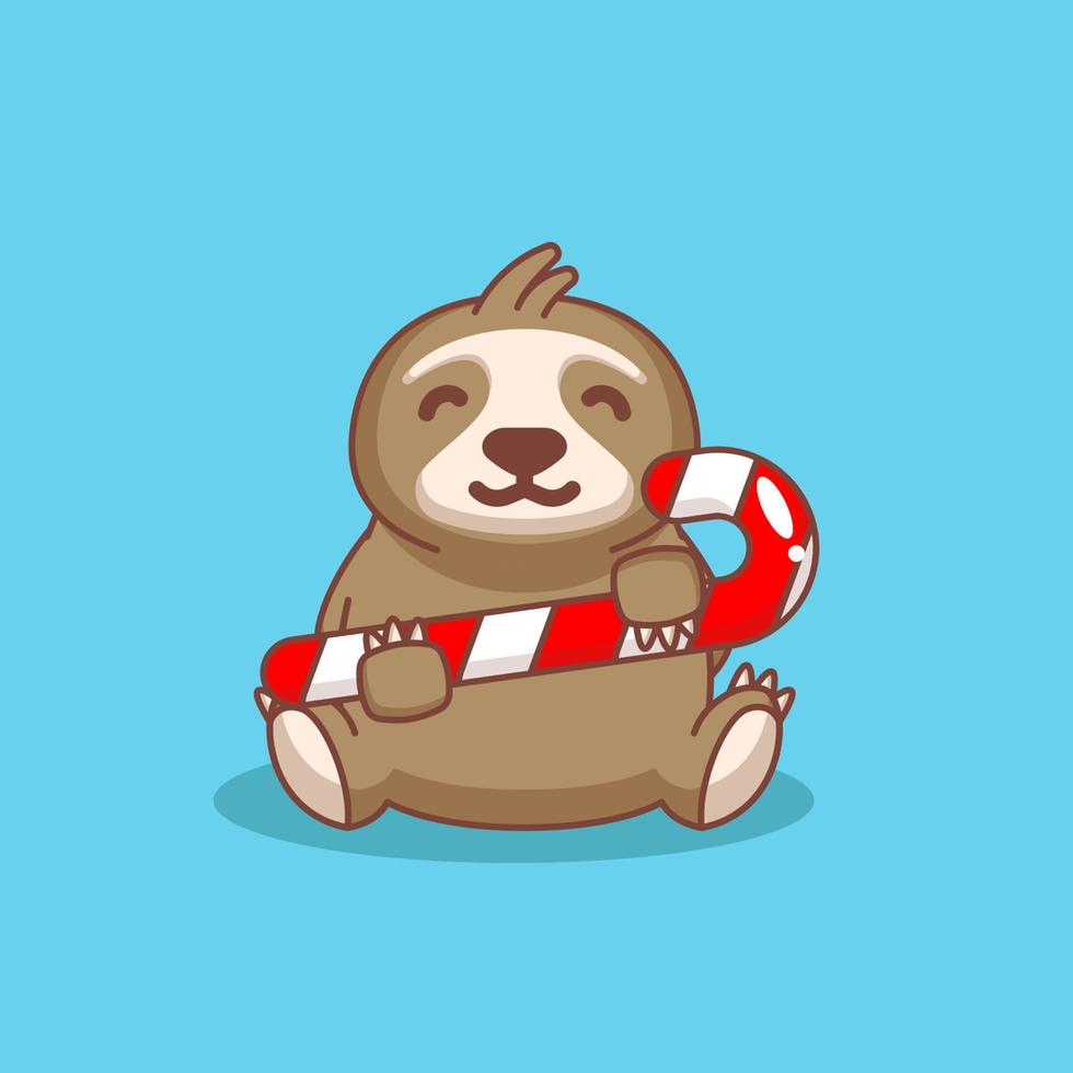 Cute sloth mascot vector