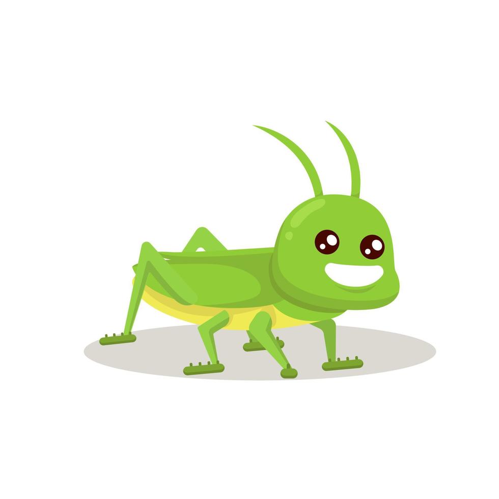 Grasshopper cute logo vector