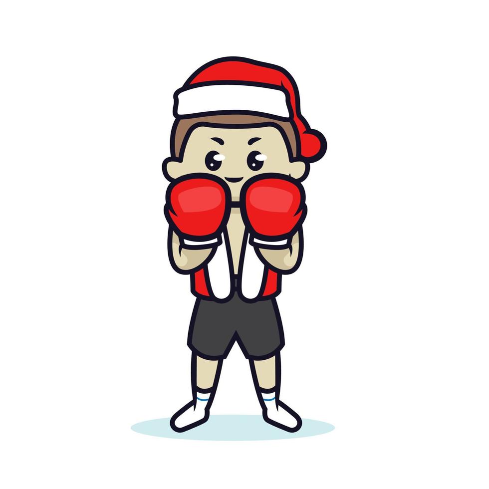 Boxing male boxer vector