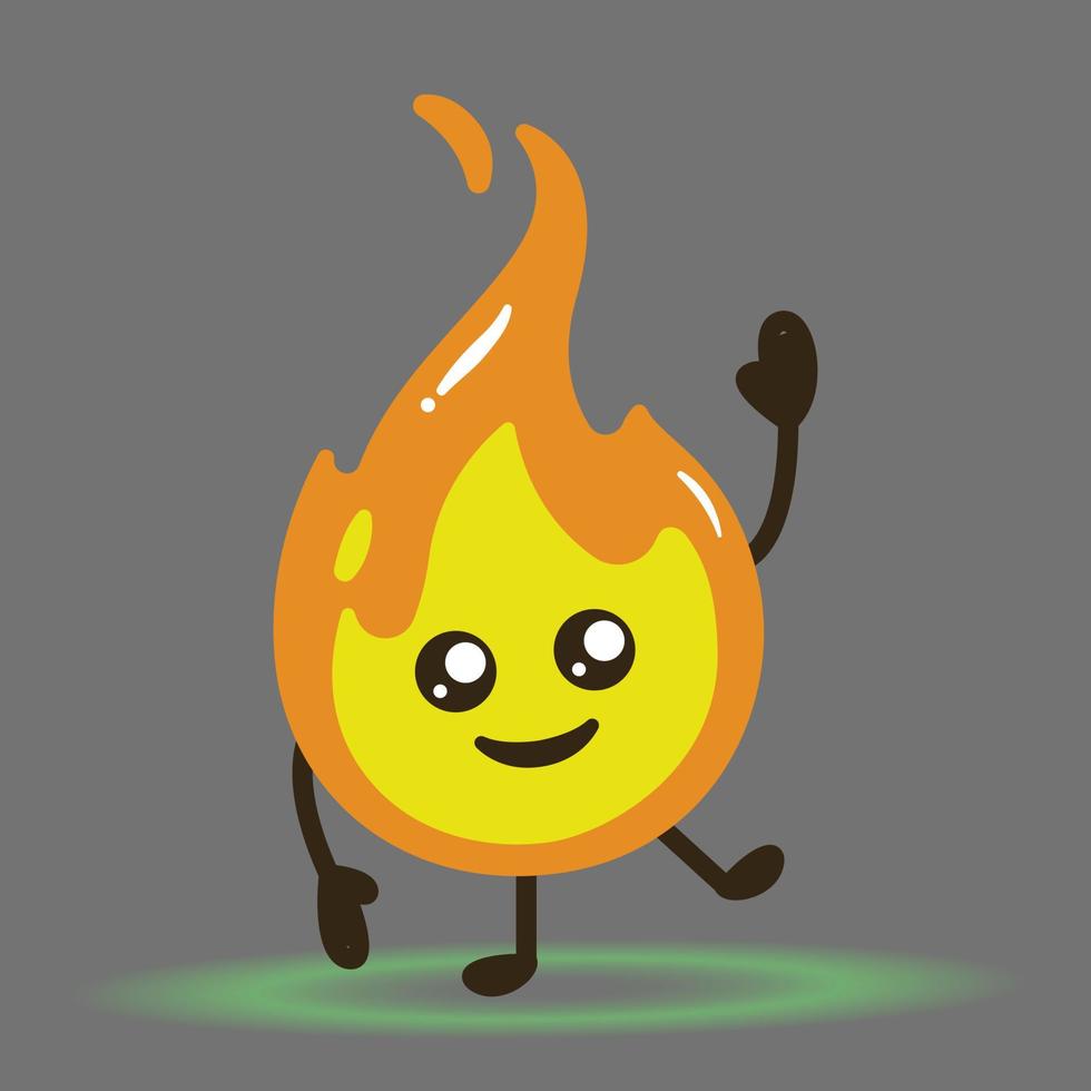 Cute fire vector