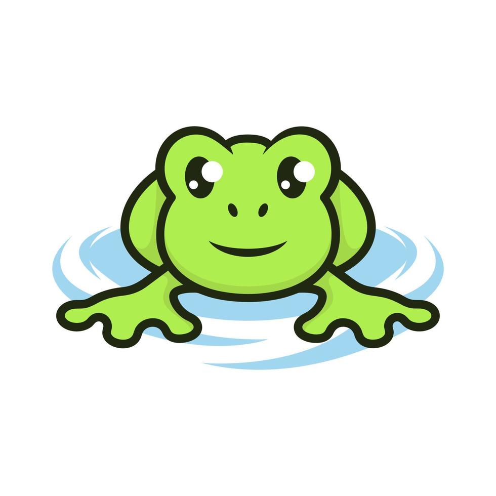 Cute Frog mascot vector