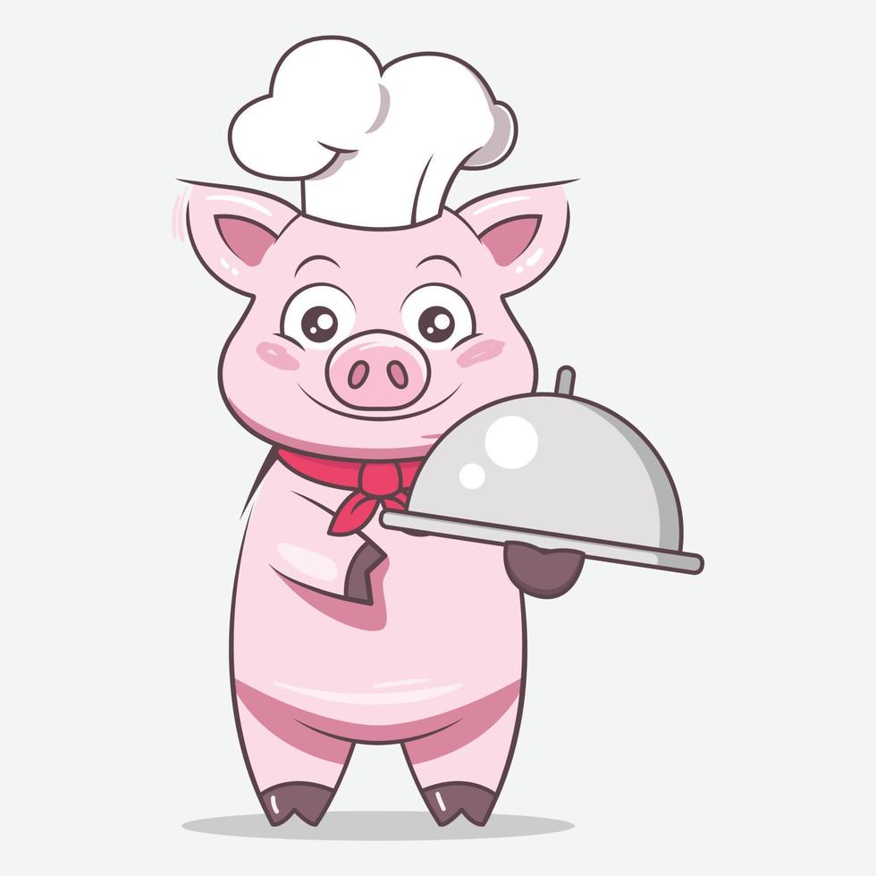 Cute Piggy Pig illustration vector