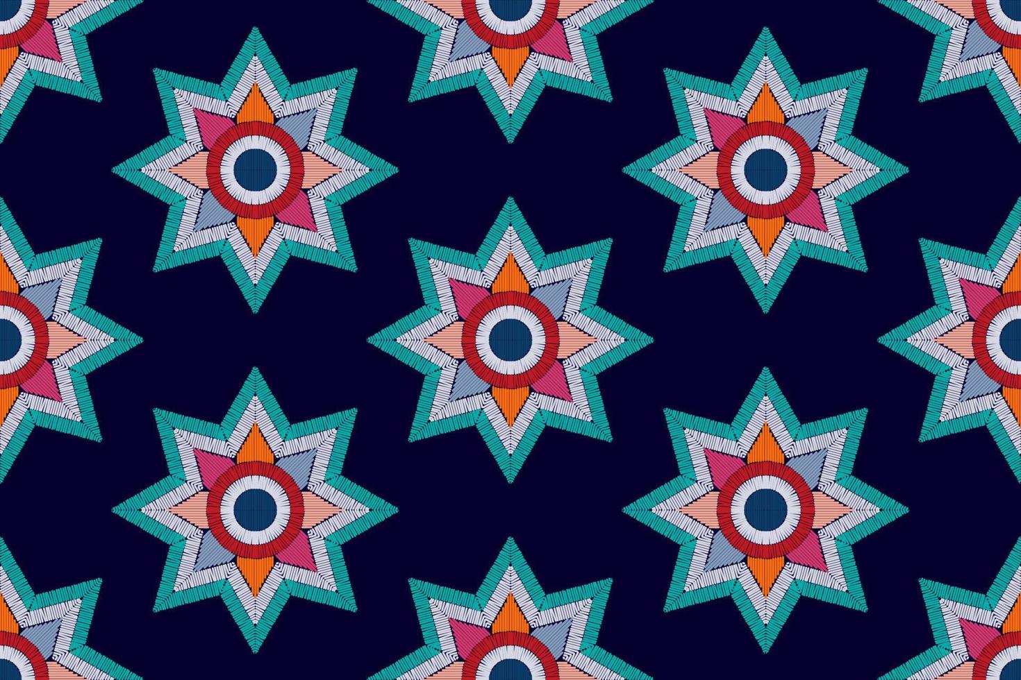 Abstract geometric motif ethnic seamless pattern design. Aztec fabric carpet mandala ornaments textile decorations wallpaper. Tribal boho native ethnic turkey traditional embroidery vector background