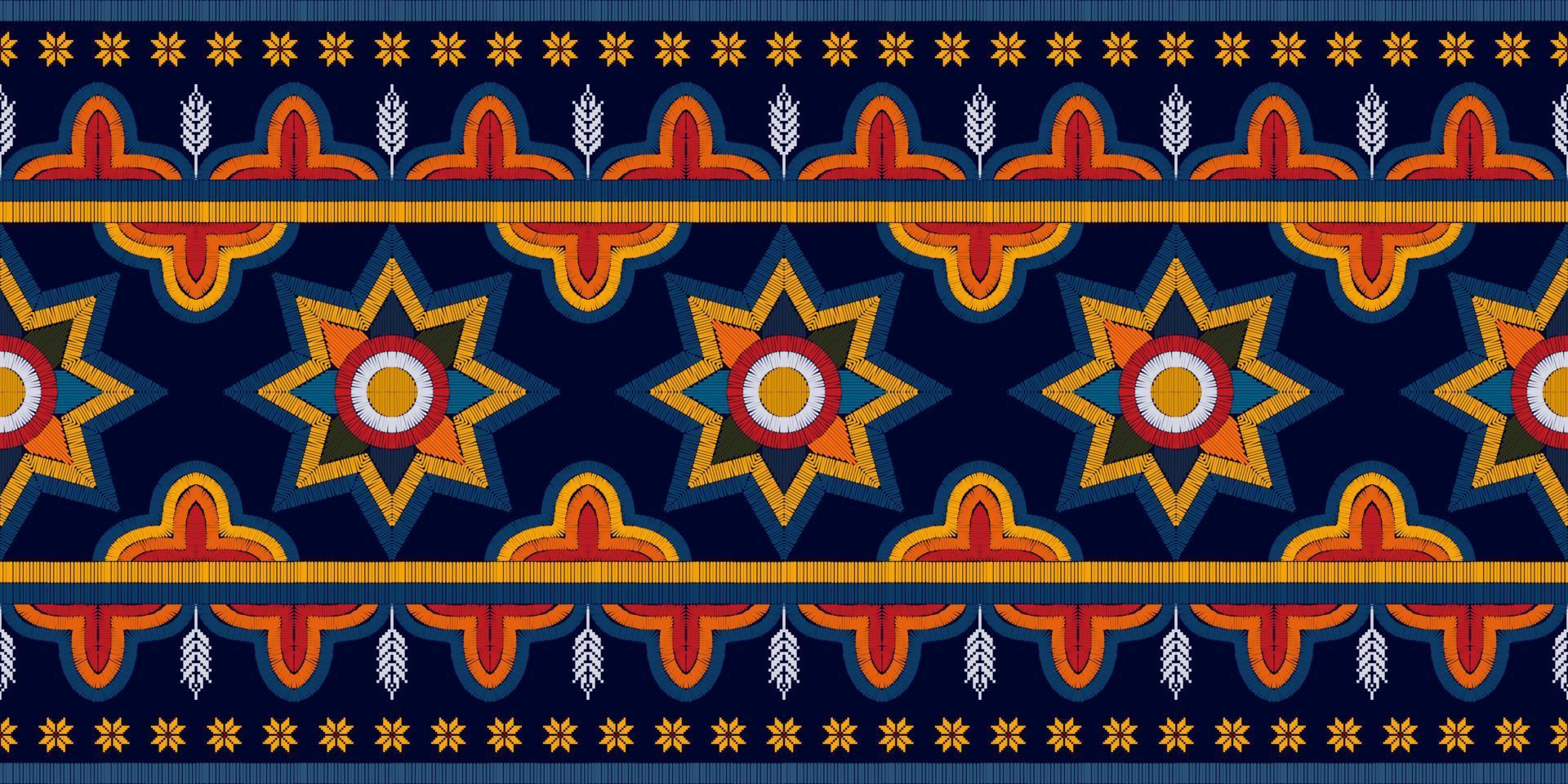 Abstract geometric motif ethnic seamless pattern design. Aztec fabric carpet mandala ornaments textile decorations wallpaper. Tribal boho native ethnic turkey traditional embroidery vector background