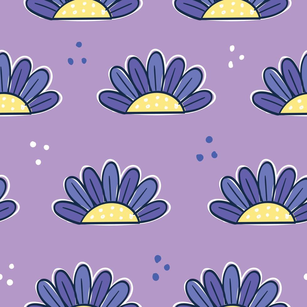 Floral pattern. Purple floral pattern. Flowers pattern. Spring pattern vector
