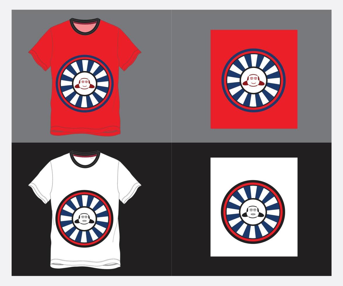 T-shirt design design with mockup vector