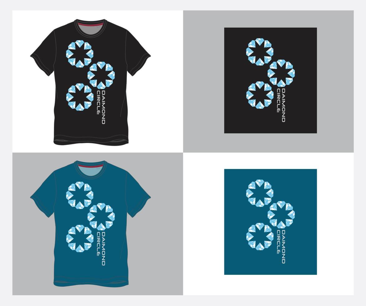 T-shirt design design with mockup vector