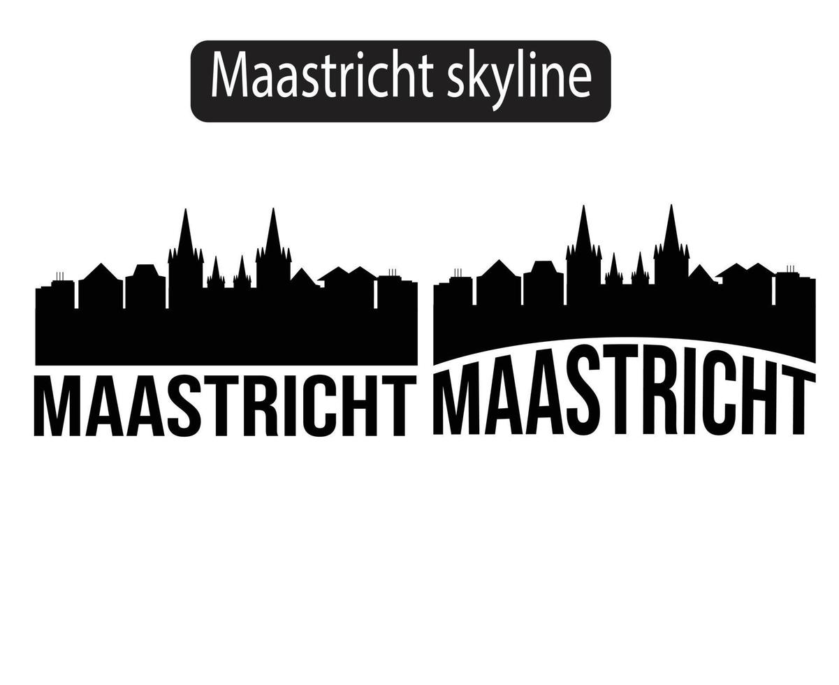 ilustración de vector de silueta de horizonte de la ciudad de maastricht