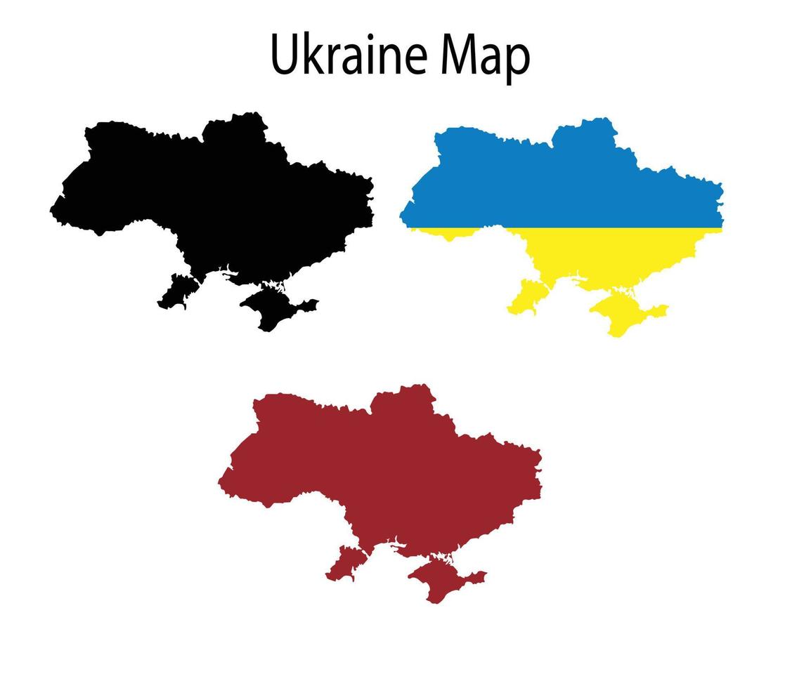 Ukraine Map Illustration in White Background vector