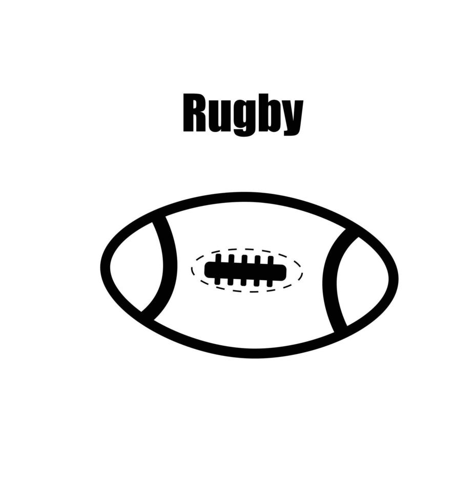 Rugby Ball Icon Illustration vector