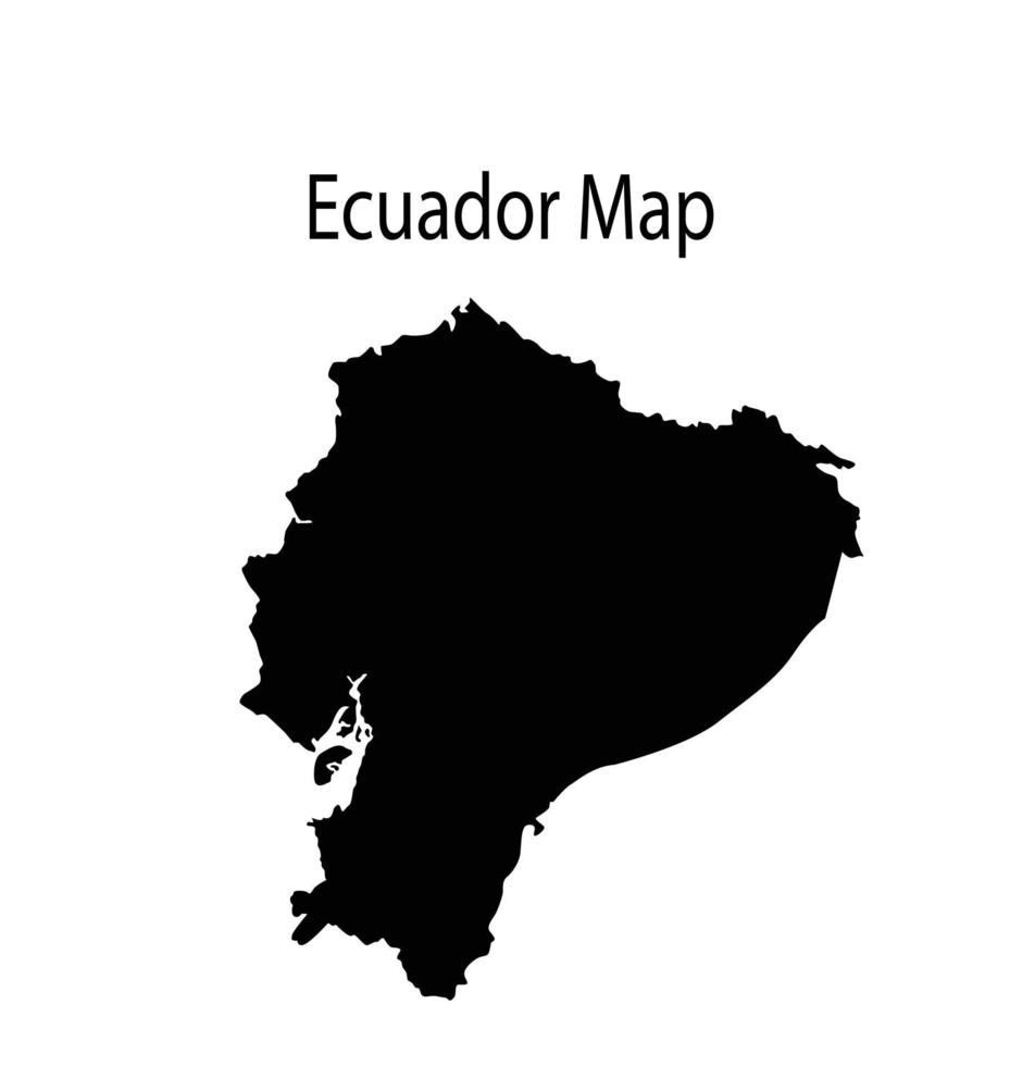 Ecuador Map Silhouette Illustration in White Background vector
