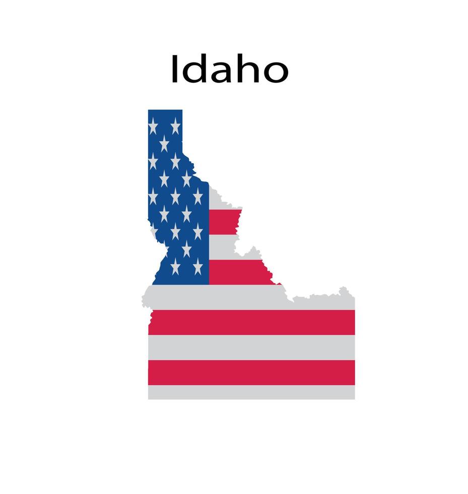 Idaho Map Illustration in White Background vector