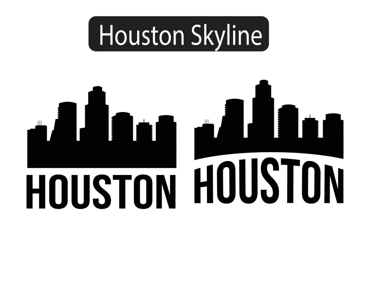 Houston skyline silhouette vector illustration