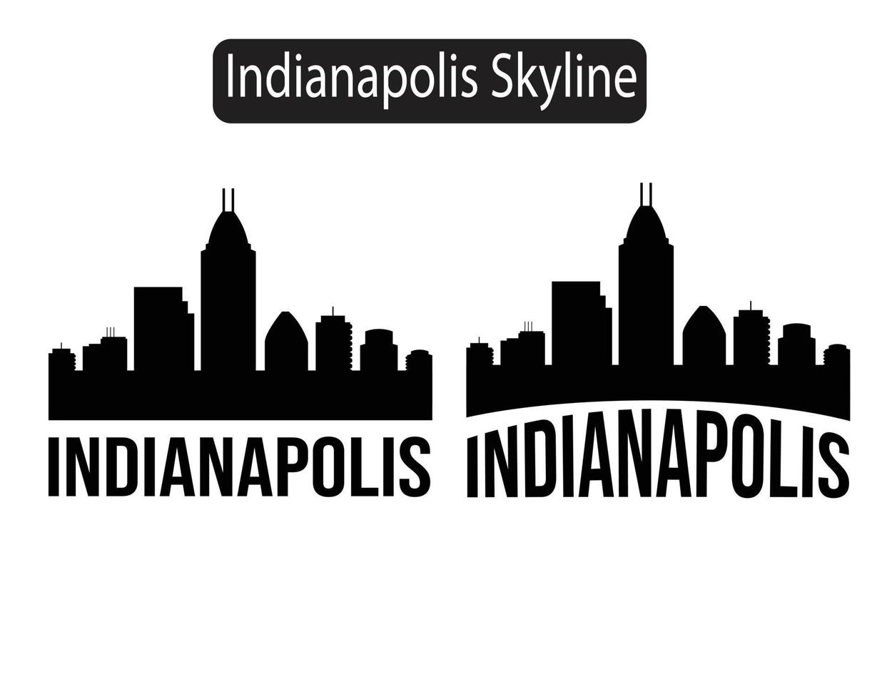 Indianapolis skyline silhouette vector illustration