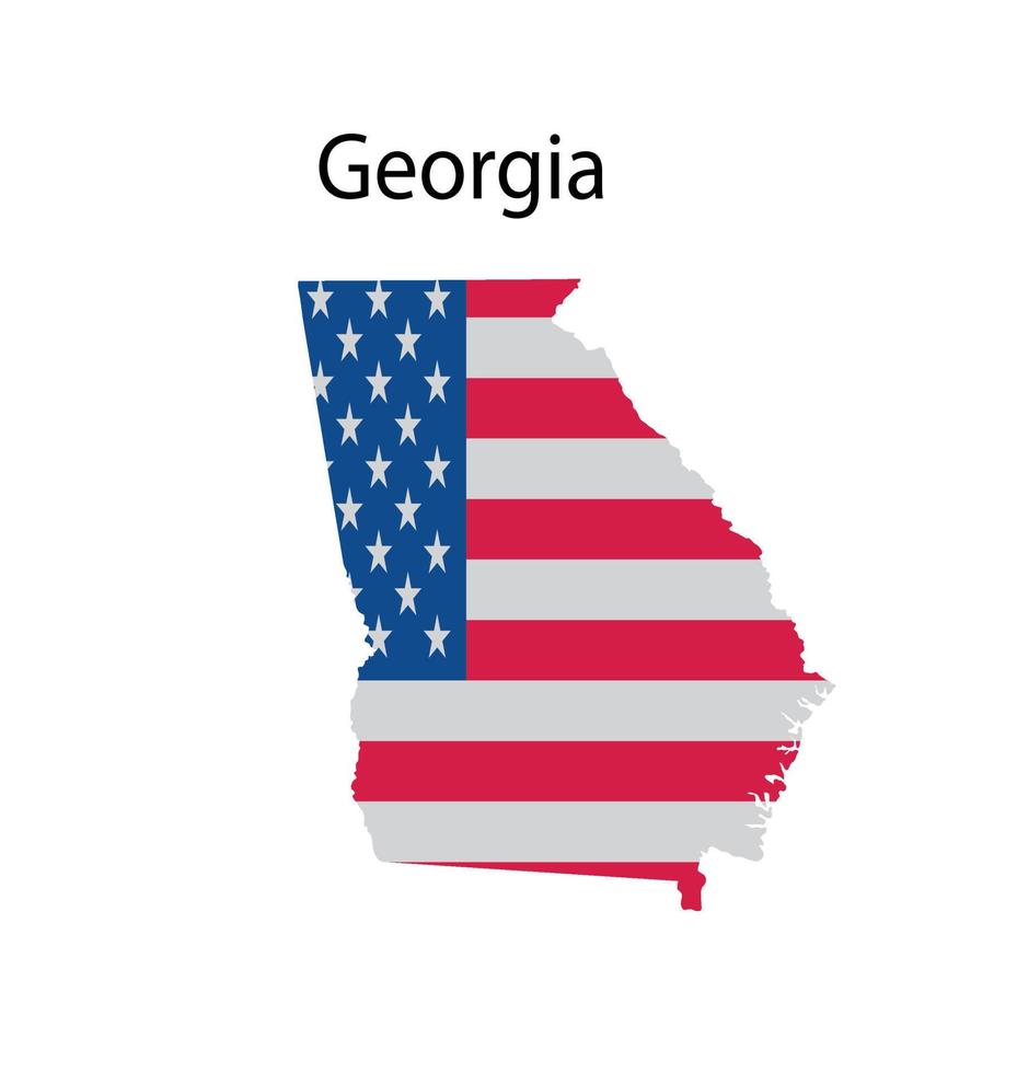 Georgia Map Illustration in White Background vector