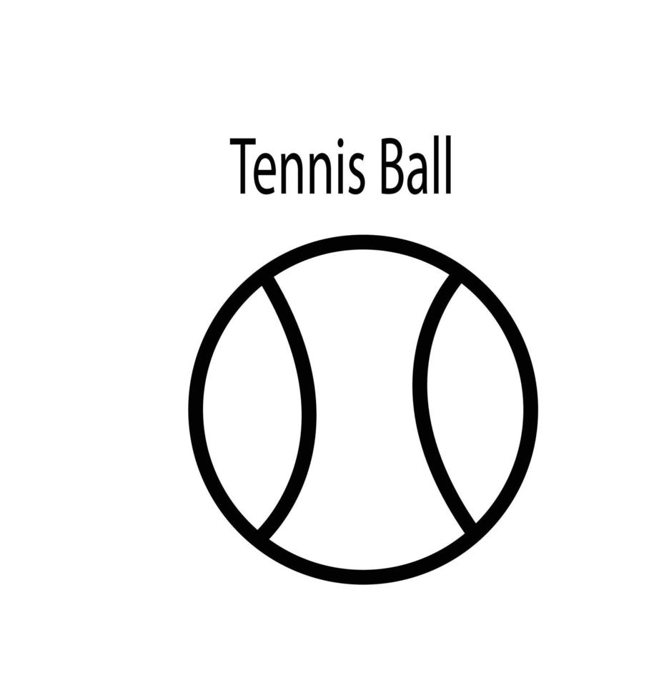 ilustración de icono de pelota de tenis vector
