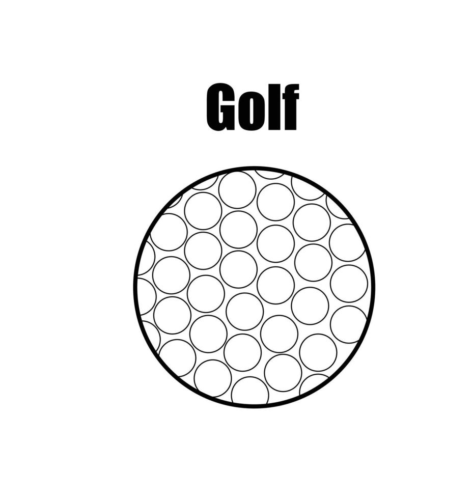 ilustración de icono de pelota de golf vector