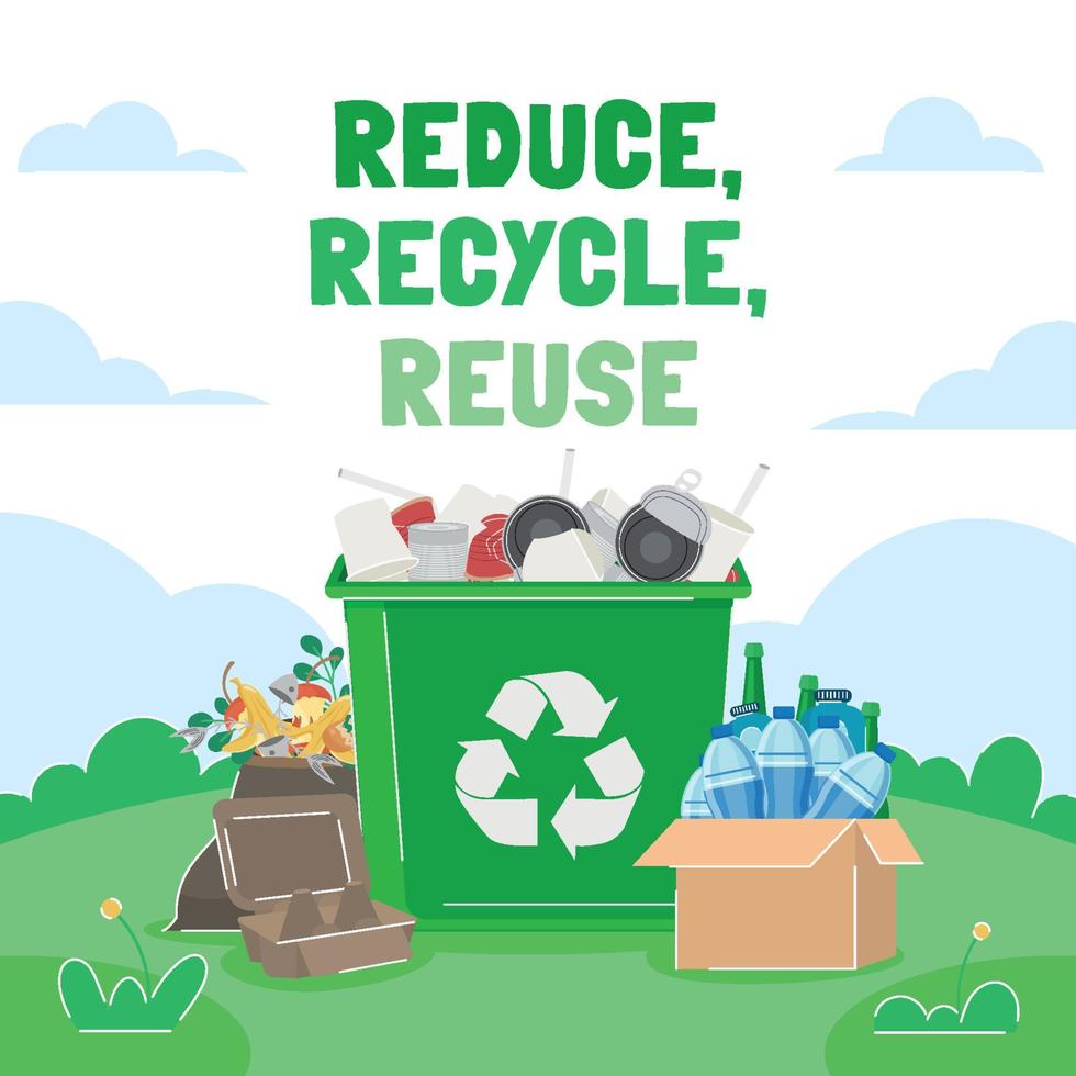 Recycling at Home vector