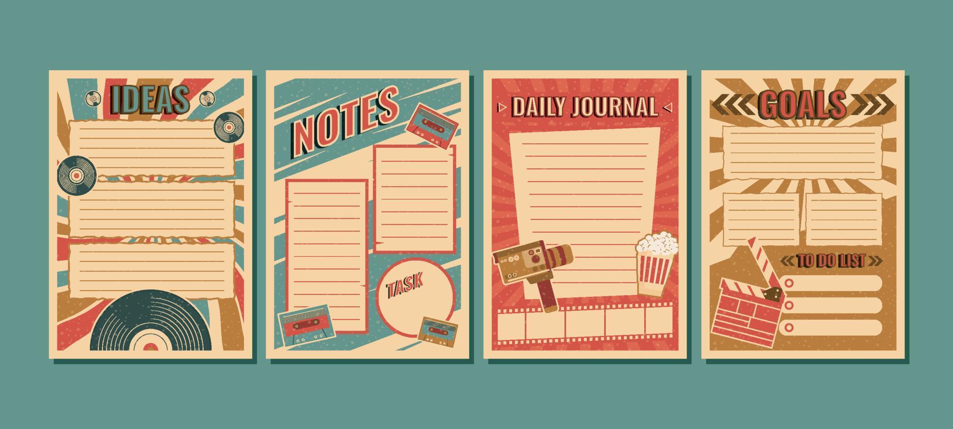 Vintage Journal Template vector