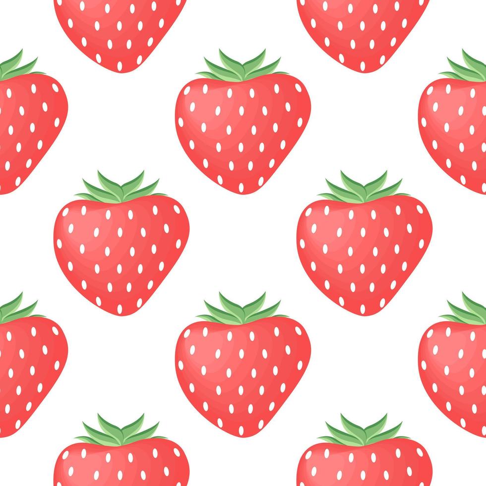 strawberry fruit seamless pattern vector