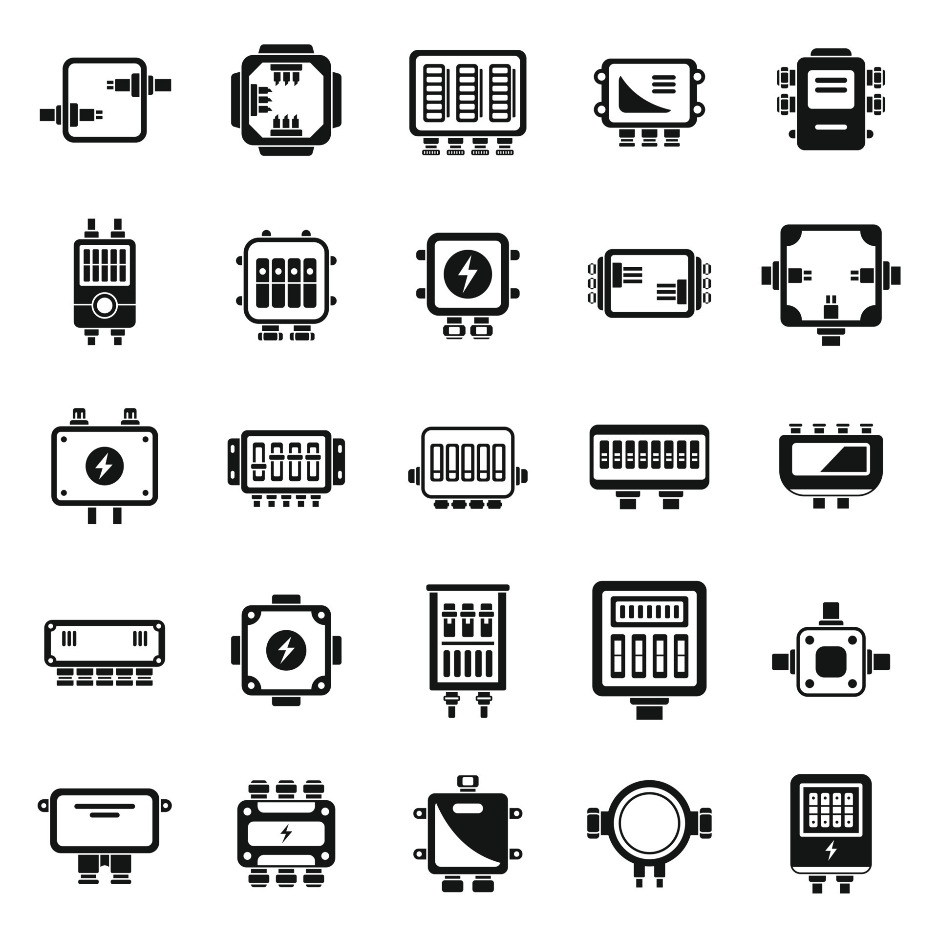 Junction Box Icons Set Simple Vector Cable Connect 8630573 Vector Art Junction Box Icons Set Simple Vector Cable Connect 8630573 Vector Art