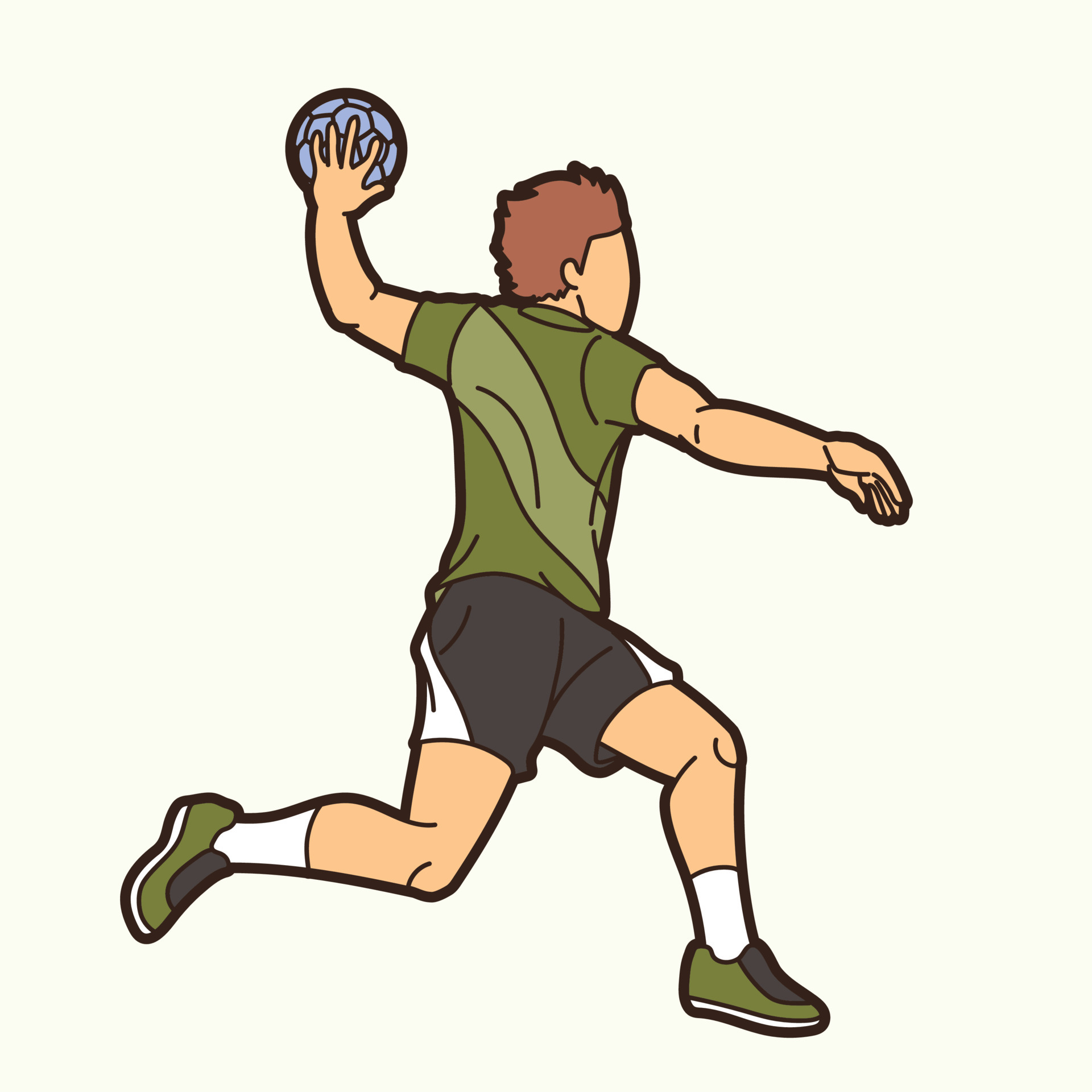 Handball Sport Male Player Action 8630588 Vector Art at Vecteezy