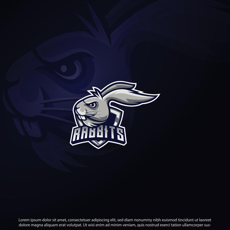 Rabbits mascot best logo design good use for symbol identity emblem badge and more vector