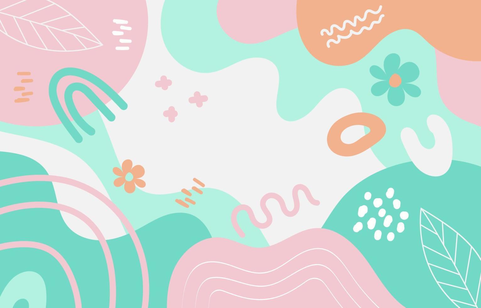 Hand Drawn Pastel Color Background vector