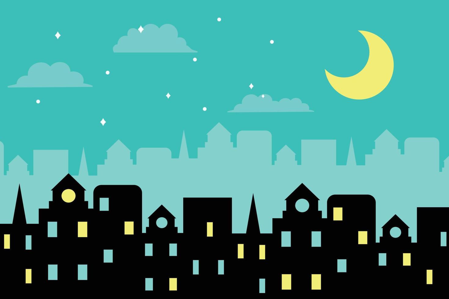 Flat City Simple Background vector