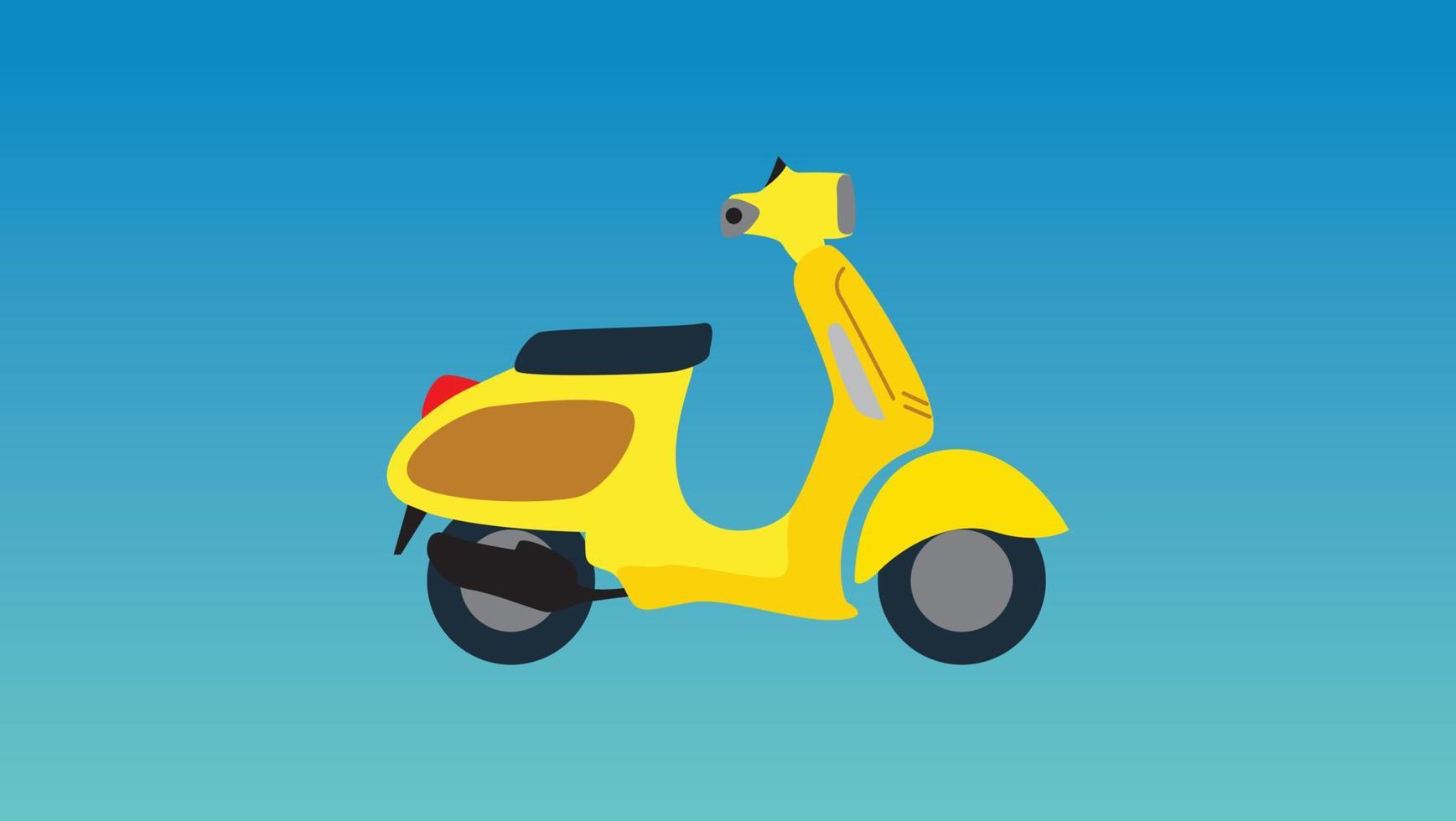 ilustración de pedido de entrega de scooter de tienda y teléfono plano vector