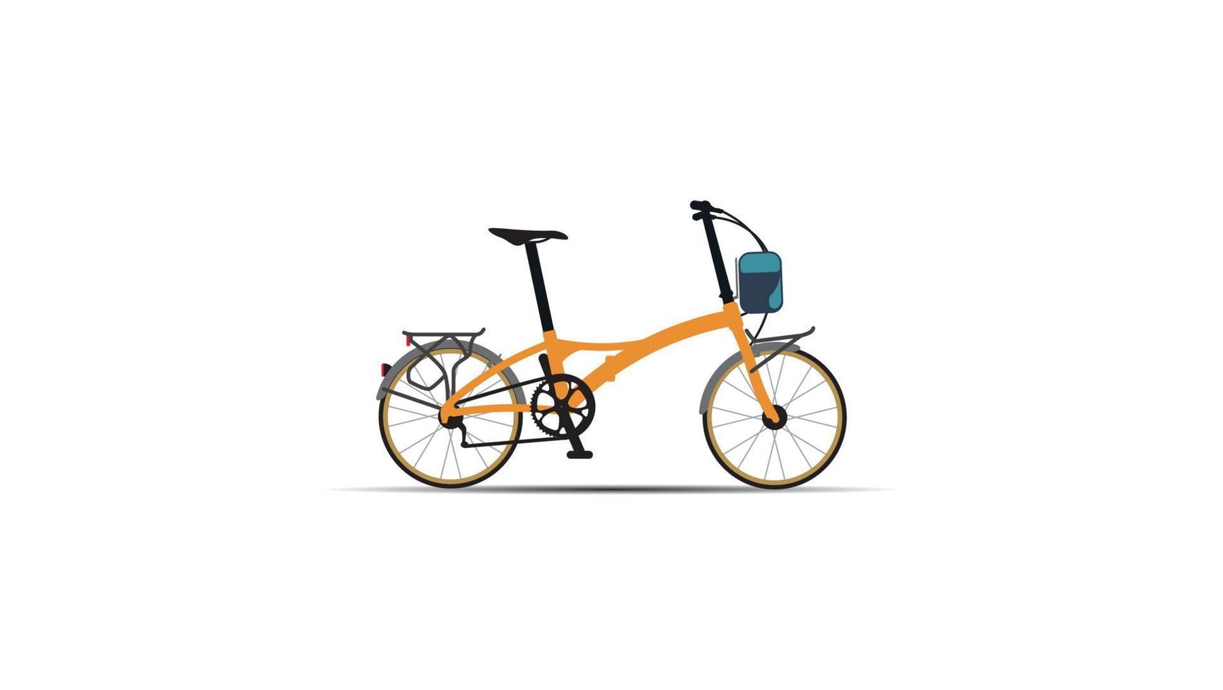 folding bike flat vector