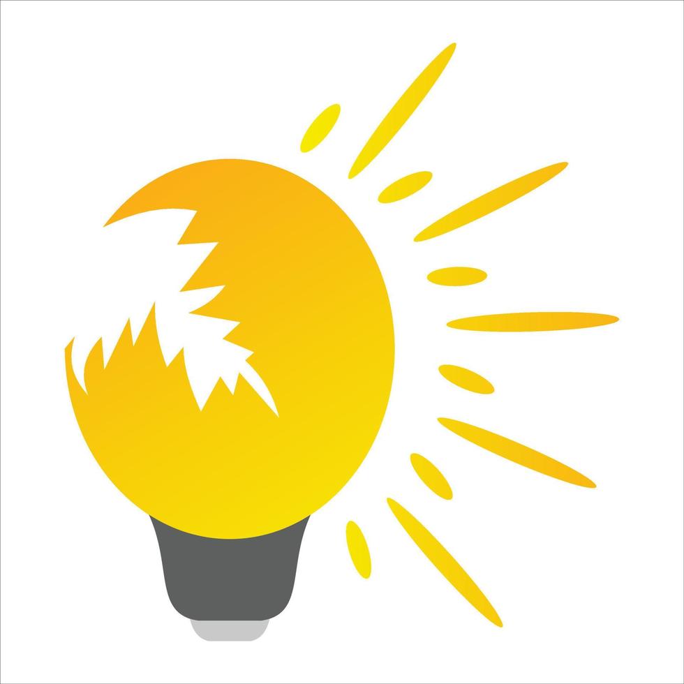 Illustration of a simple lamp in orange color vector