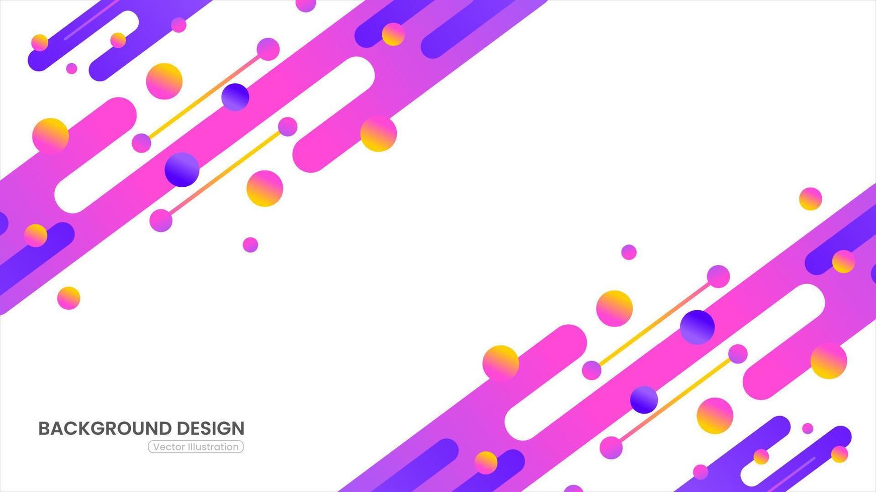 diseño de fondo moderno lleno de rosa, morado y amarillo vector