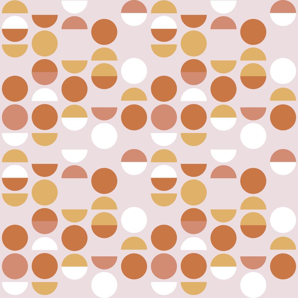 patrón geométrico sin fisuras. Fondo de pantalla abstracto de círculo y semicírculo. fondo vectorial vector