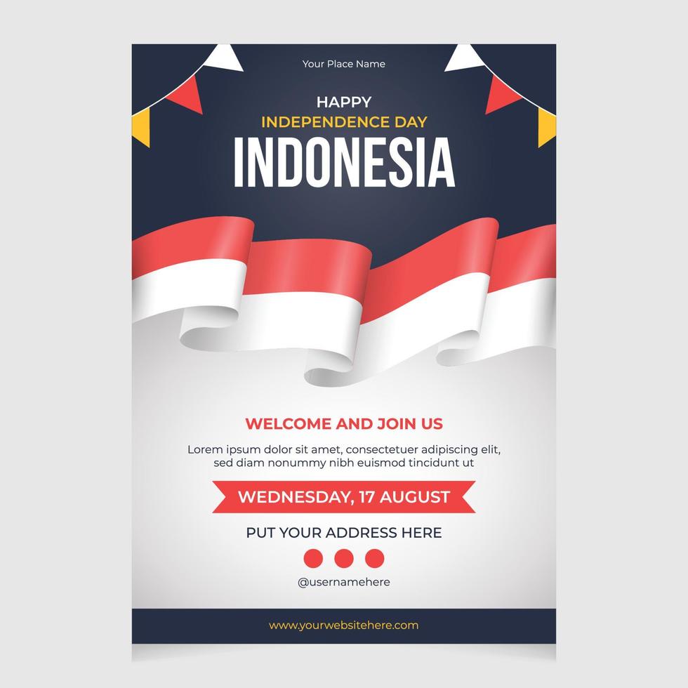 17 Agustus Invitation vector