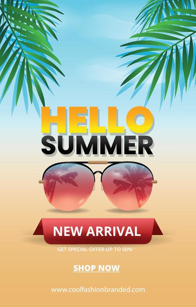 New Arrival Summer Fashion Poster Advertisement Template vector