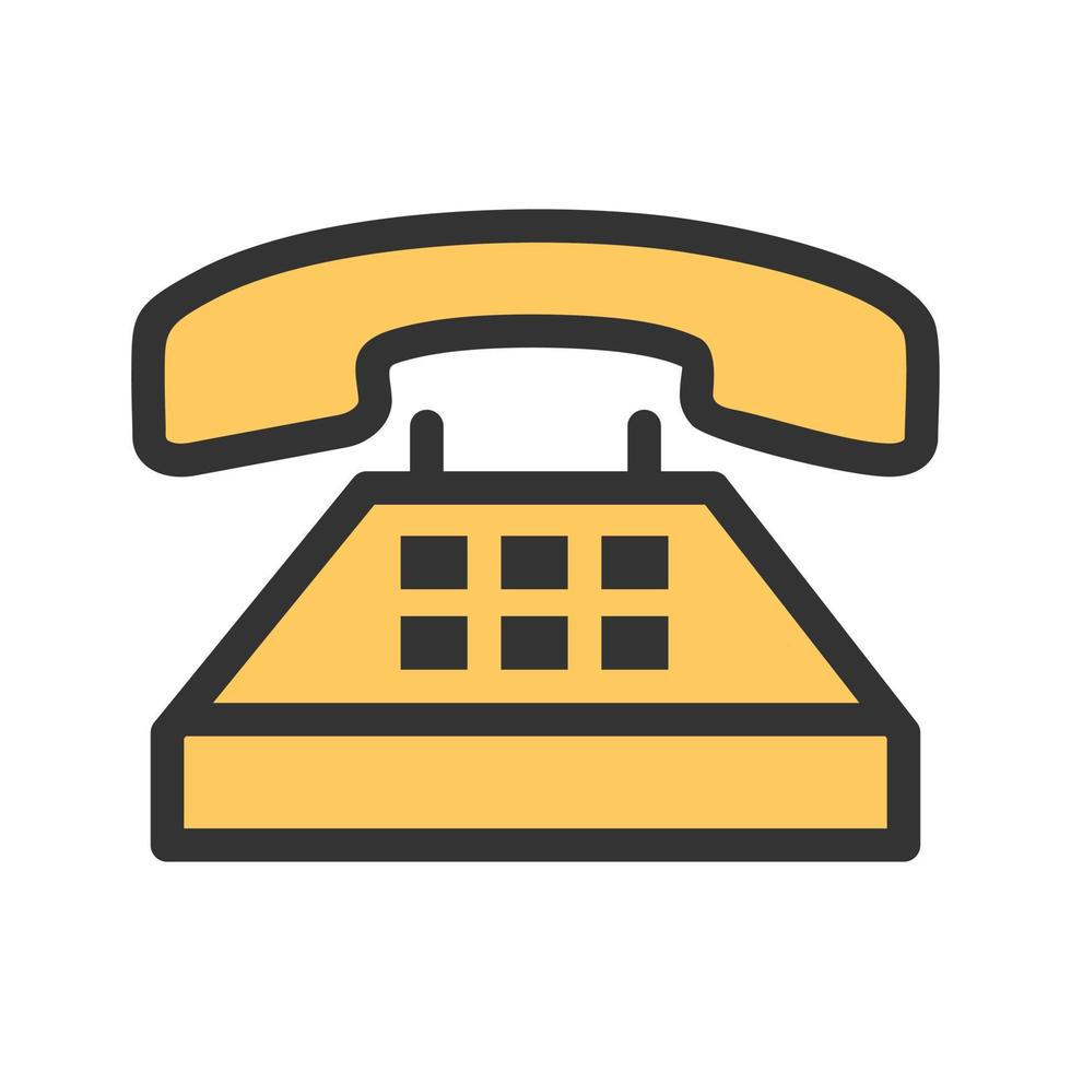 Telephone Filled Line Icon vector