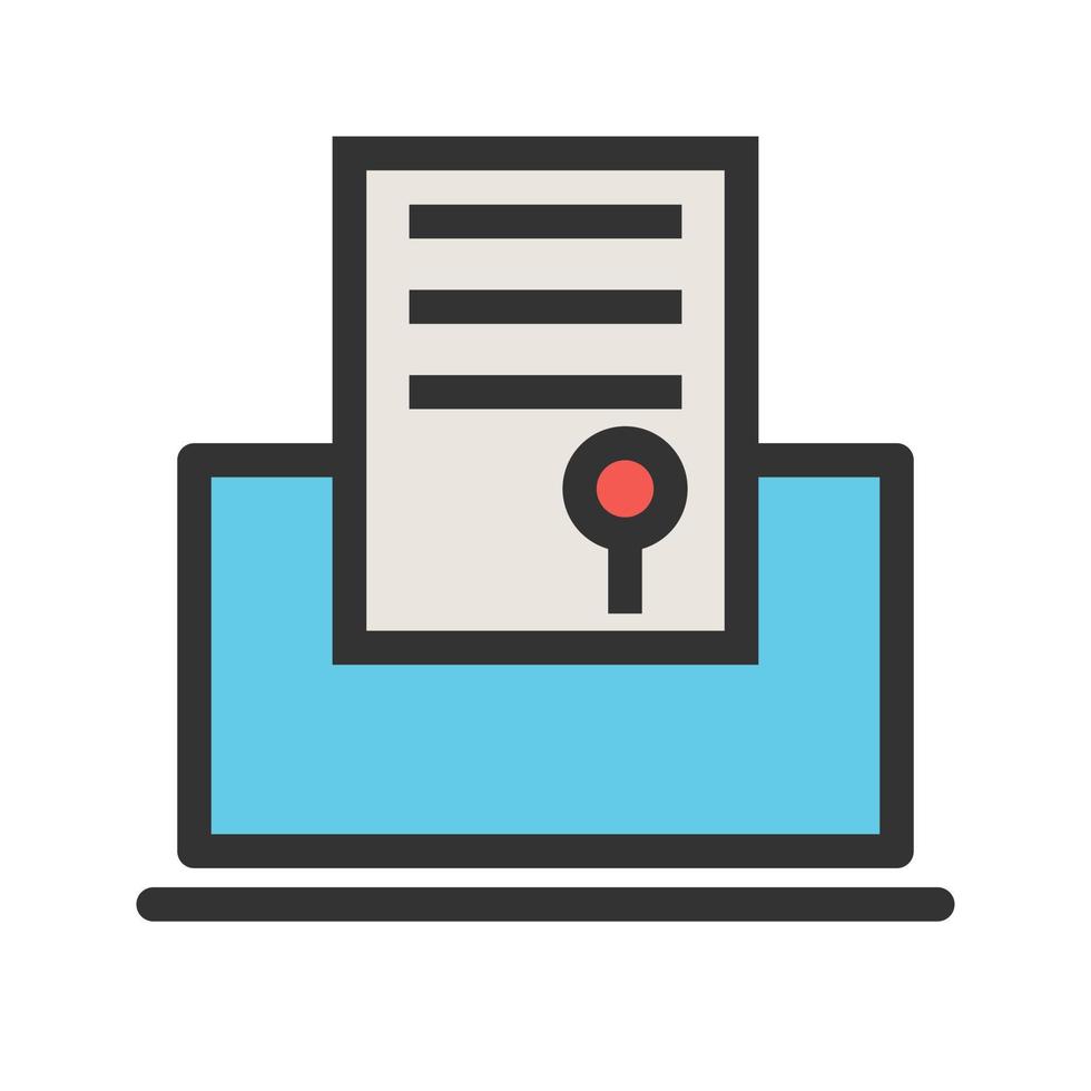 Get Degree Online II Filled Line Icon vector