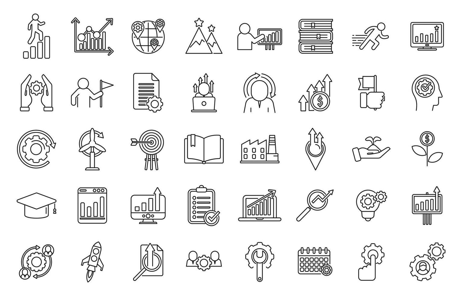 Sustainable development icons set outline vector. Goal security vector