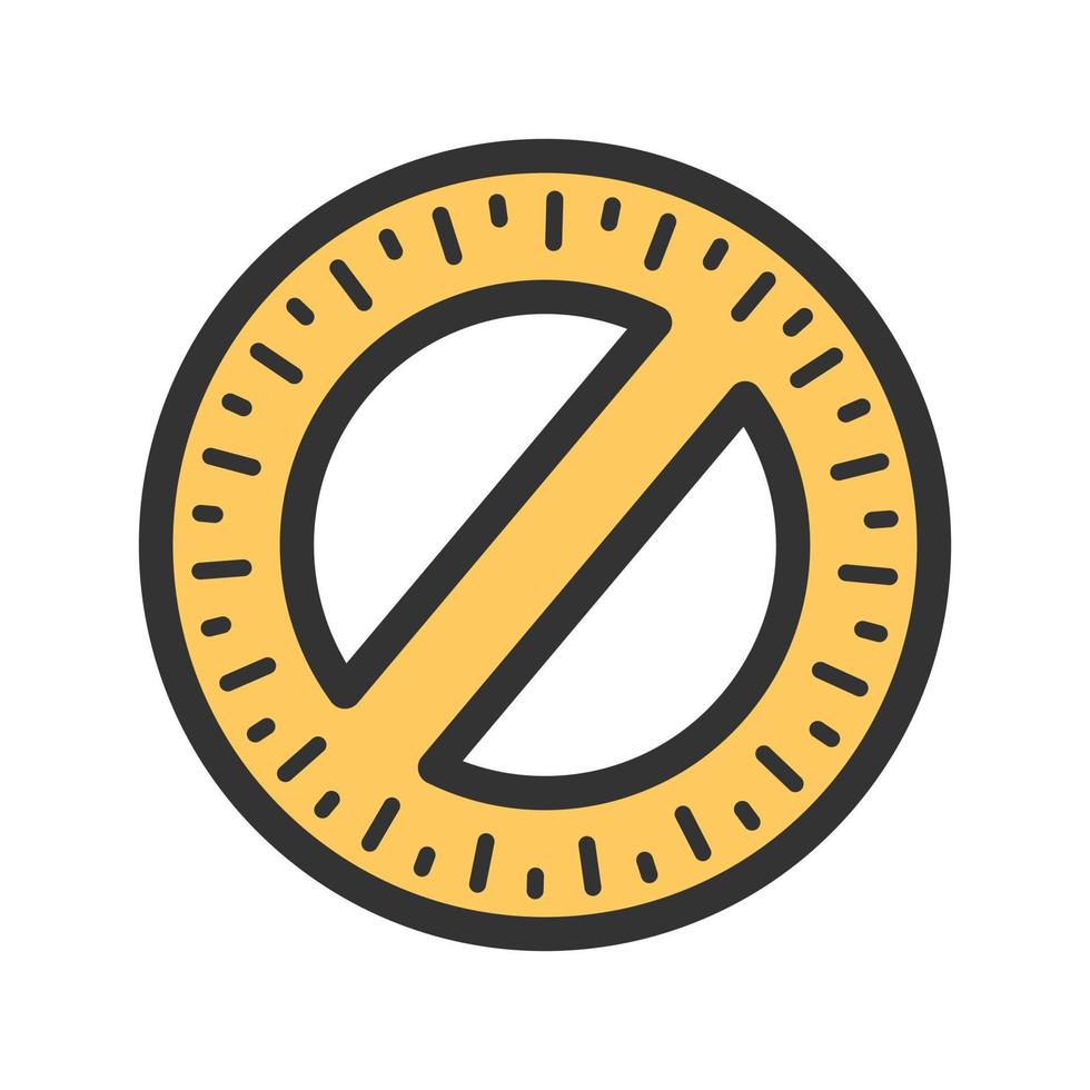Round Scale Filled Line Icon vector