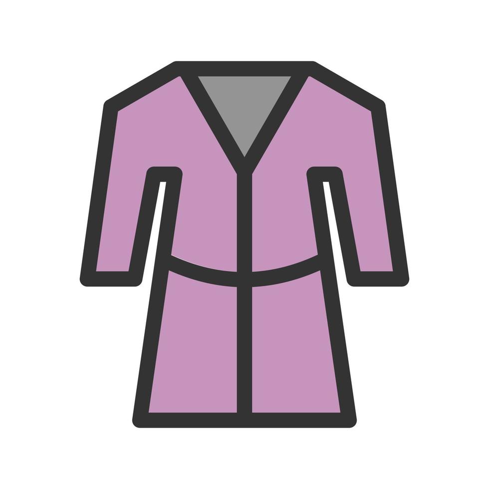 Towel Robe Filled Line Icon vector