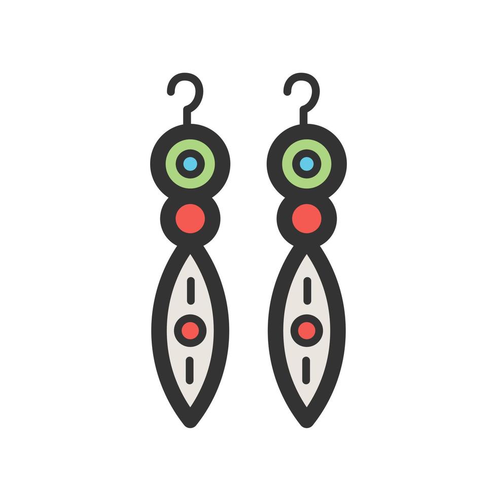 Earrings I Filled Line Icon vector