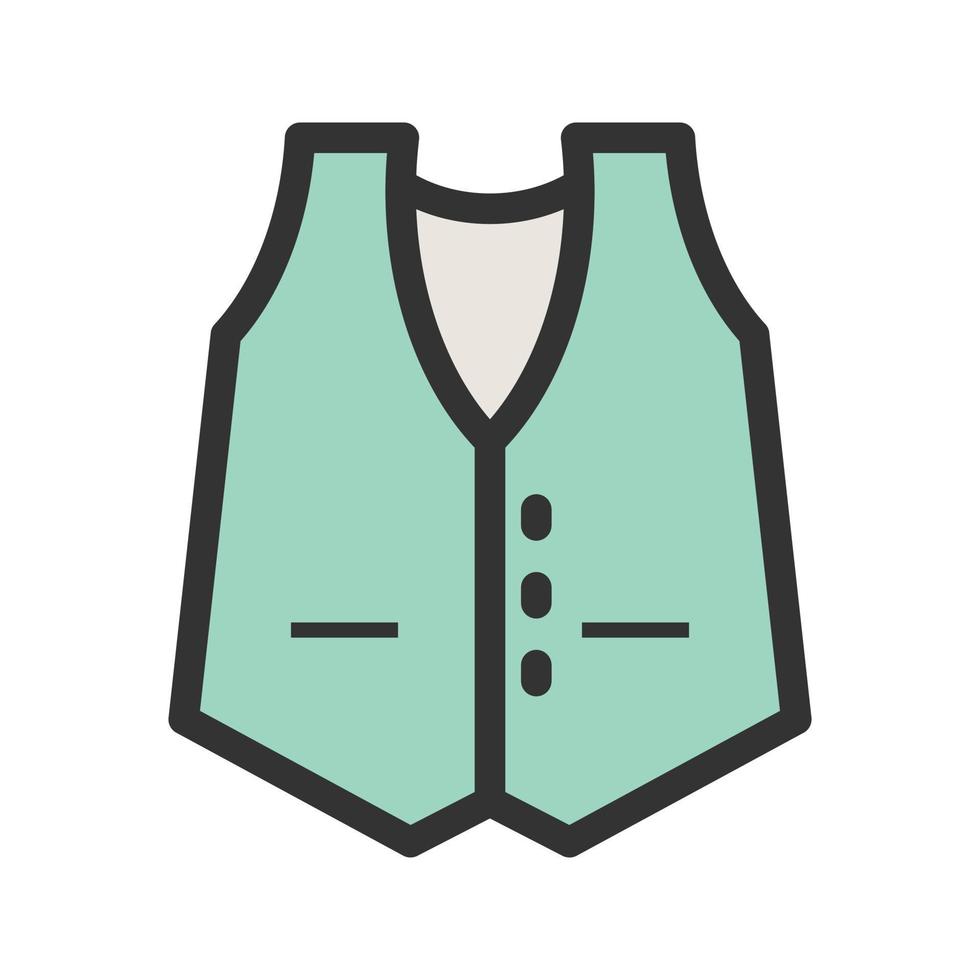 Jacket Filled Line Icon vector