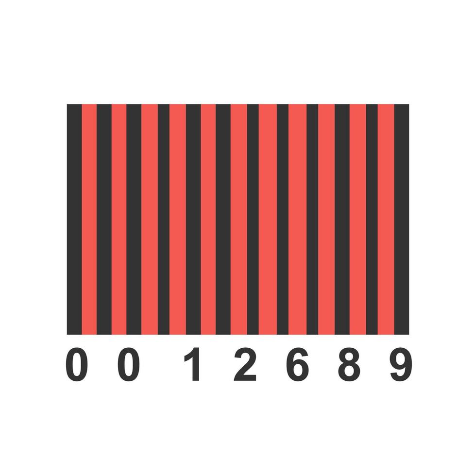 Barcode Filled Line Icon vector