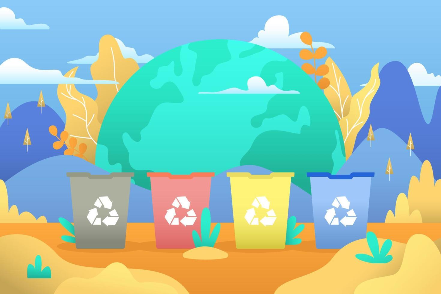 Recycling Background Concept vector