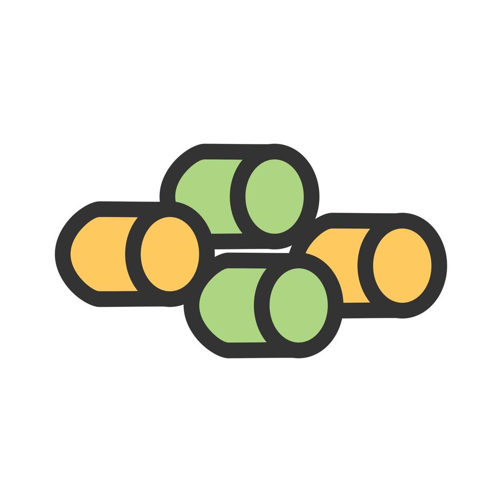 Marshmallow Filled Line Icon vector