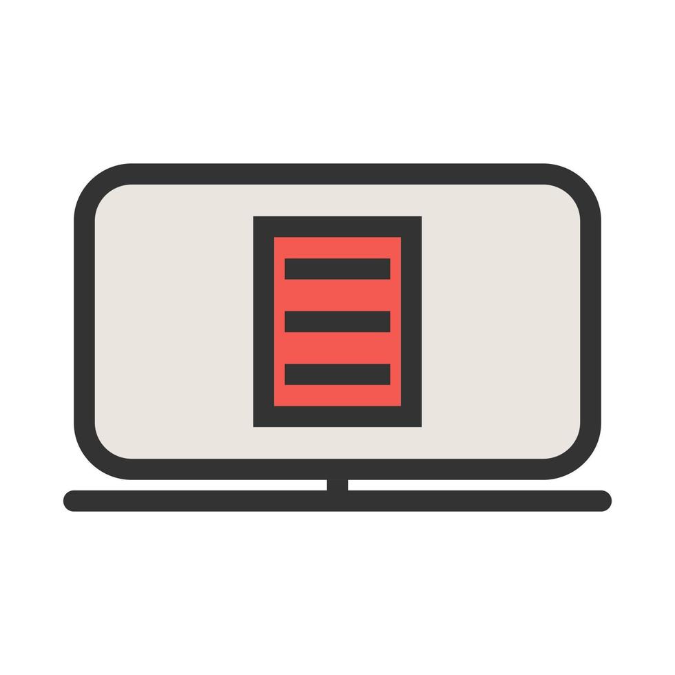 E-statement Filled Line Icon vector