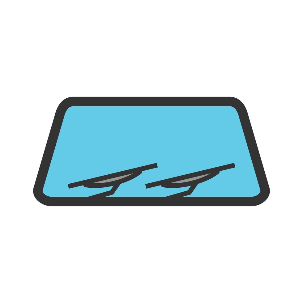 Windshield Filled Line Icon vector